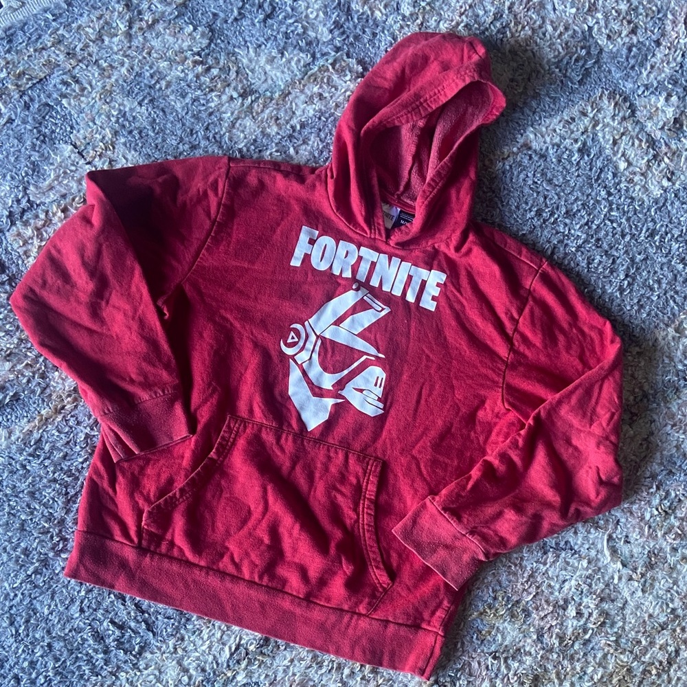 Kids Red Fortnite Hoodie
